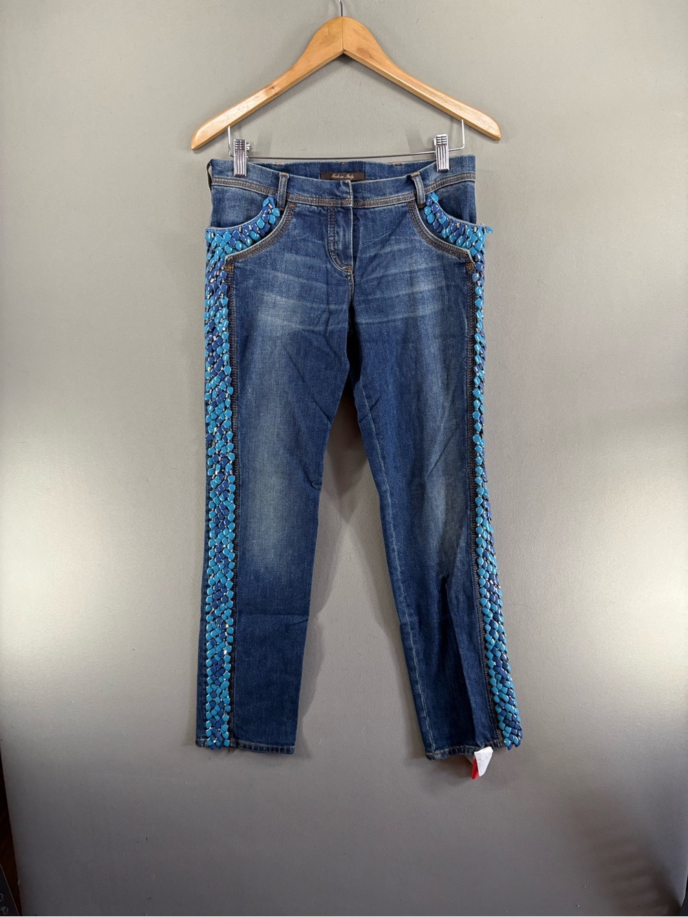 Roberto Cavalli Women Jeans Straight Size EU 40 Made Italy New Blue